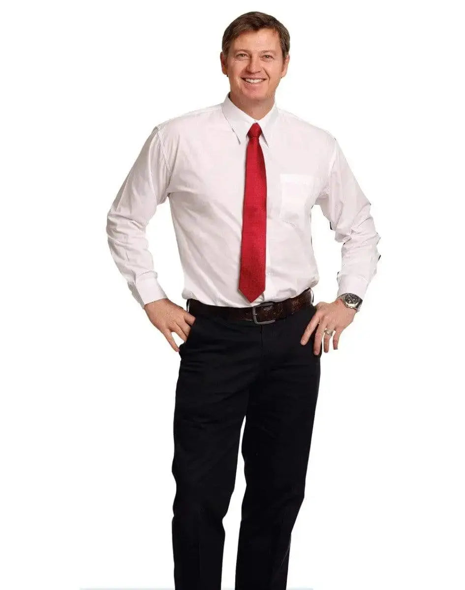 BENCHMARK Men's Poplin Long Sleeve Business Shirt BS01L Metro Workwear.